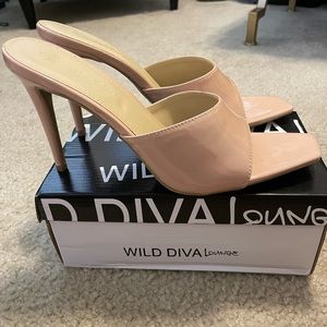 Nude Stiletto Patent Sandal, 10